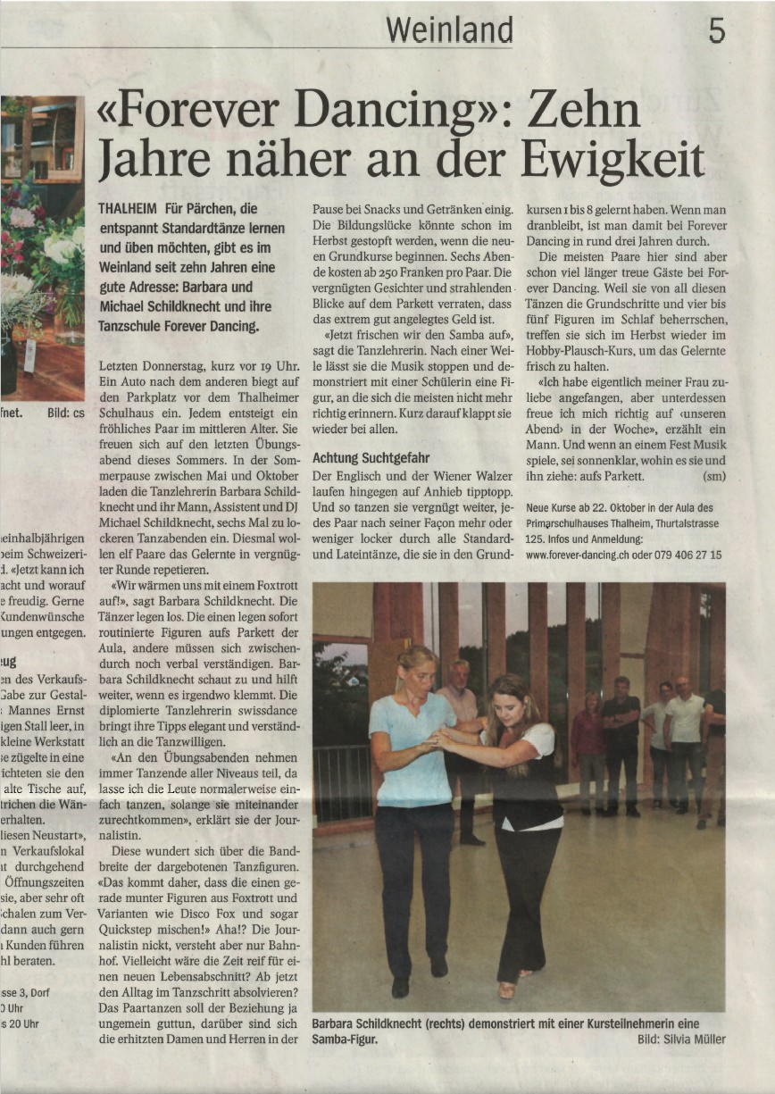 Bericht Andelfinger Zeitung
